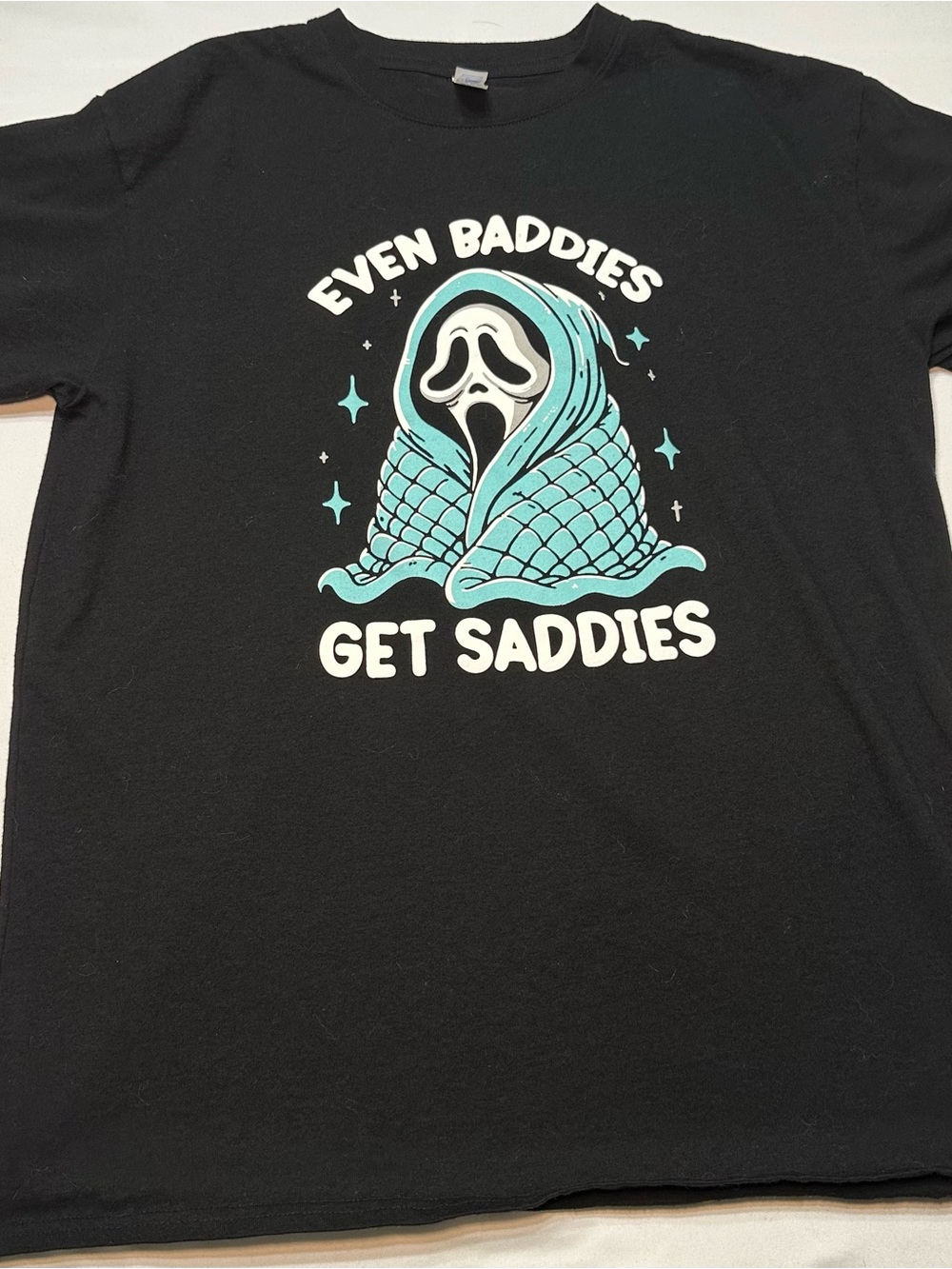 Scream Ghostface Even Baddies Get Saddies Graphic T-Shirt Men's L
